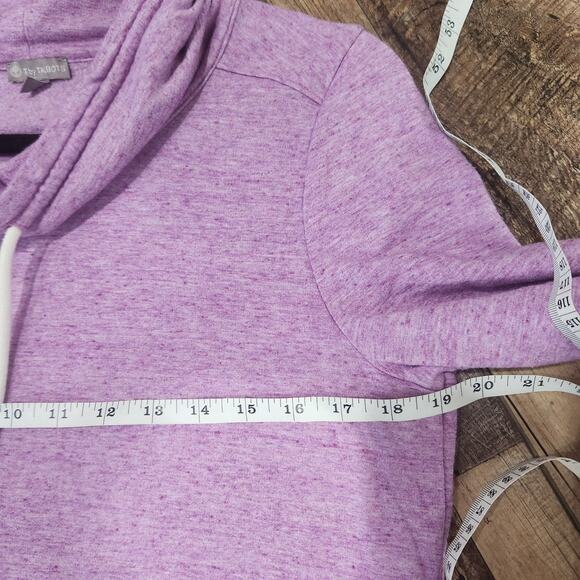 T by Talbots Womens Cowl Neck Purple Active Sweater Size Medium - Picture 7 of 14